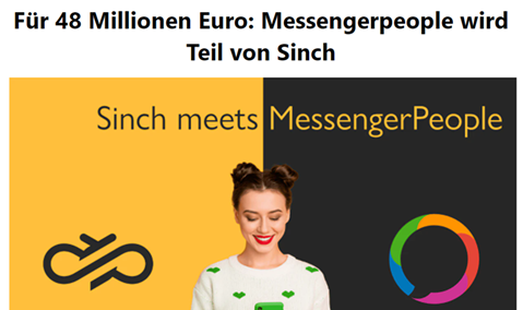 Sinch kauft MessengerPeople Titel